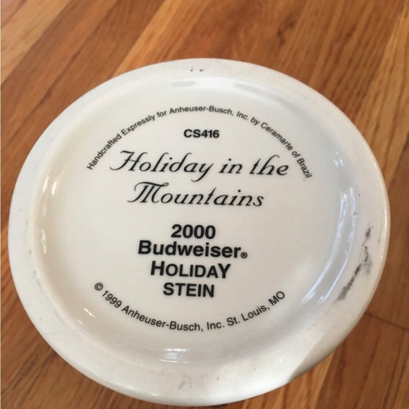 Budweiser VTG 2000/1999 Holiday in The Mountains Christmas Beer Stein Clydesdale - Picture 5 of 9